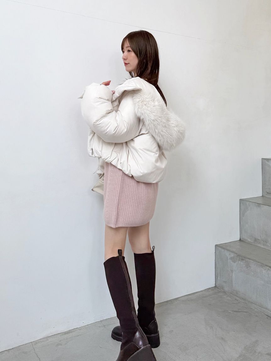 SNIDEL「【WEB限定カラーあり】西川フードファーショートダウン」|ダウン|