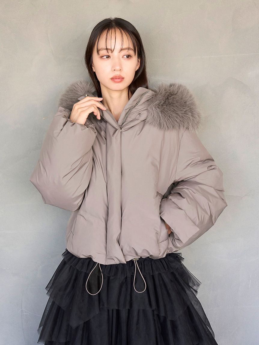 SNIDEL「【WEB限定カラーあり】西川フードファーショートダウン」|ダウン|