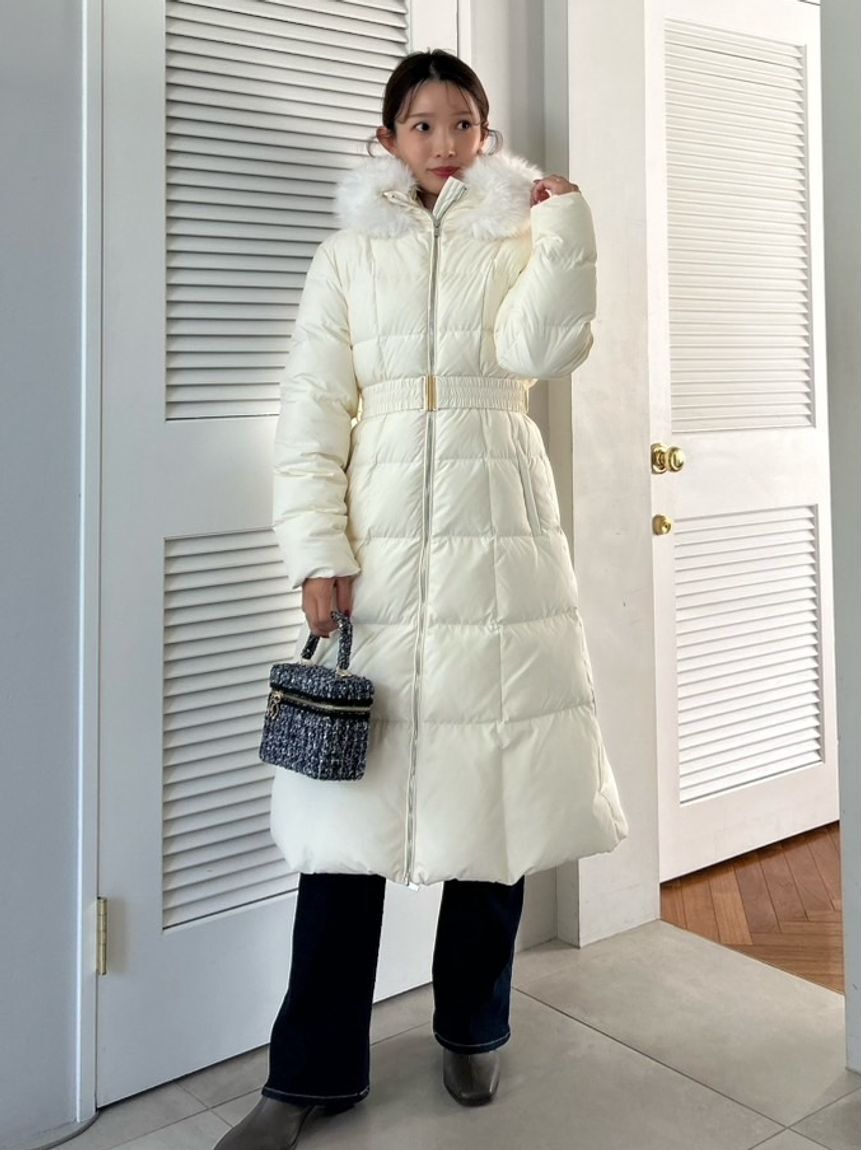 SNIDEL「【00サイズあり】スタイルアップフレンチダウンロングコート」|ダウン|