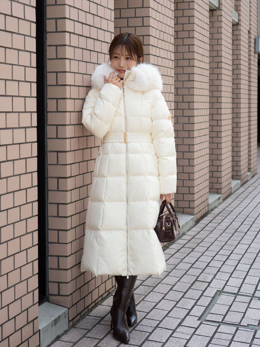 SNIDEL「【00サイズあり】スタイルアップフレンチダウンロングコート」|ダウン|
