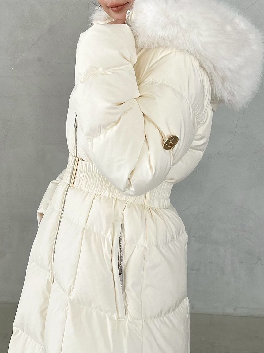 SNIDEL「【00サイズあり】スタイルアップフレンチダウンロングコート」|ダウン|