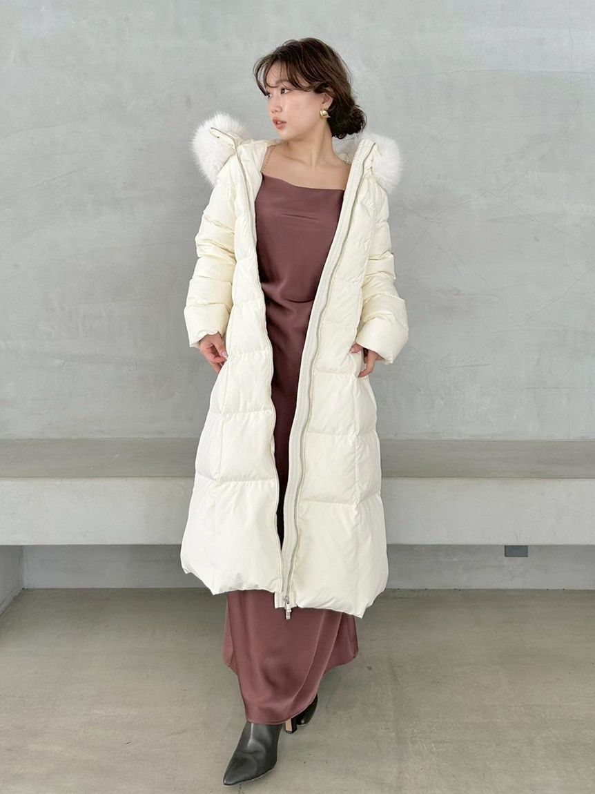 SNIDEL「【00サイズあり】スタイルアップフレンチダウンロングコート」|ダウン|