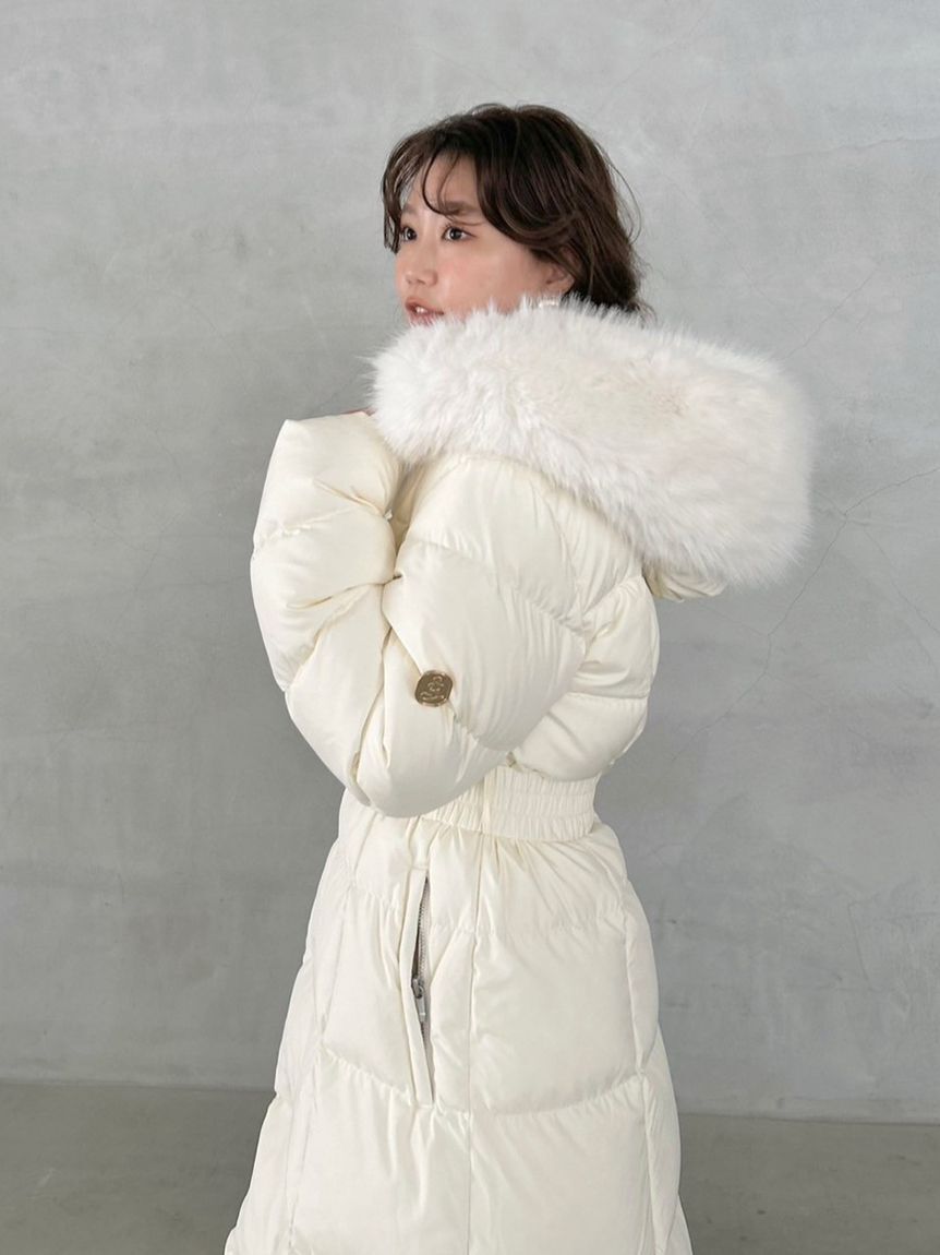 SNIDEL「【00サイズあり】スタイルアップフレンチダウンロングコート」|ダウン|