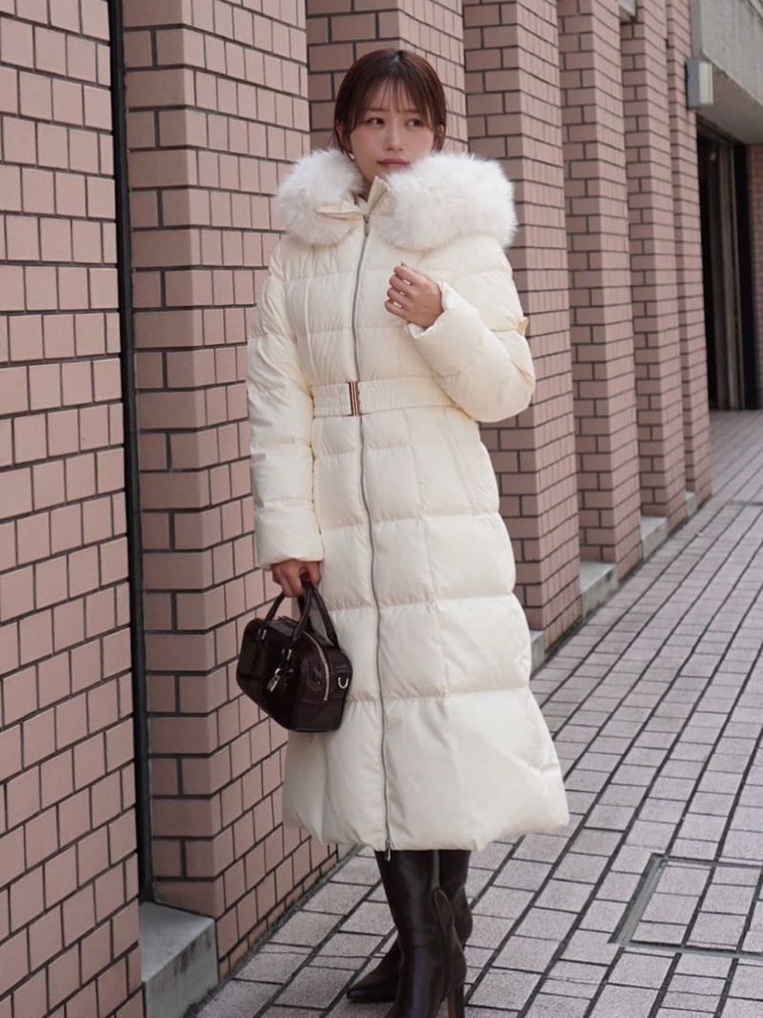 SNIDEL「【00サイズあり】スタイルアップフレンチダウンロングコート」|ダウン|