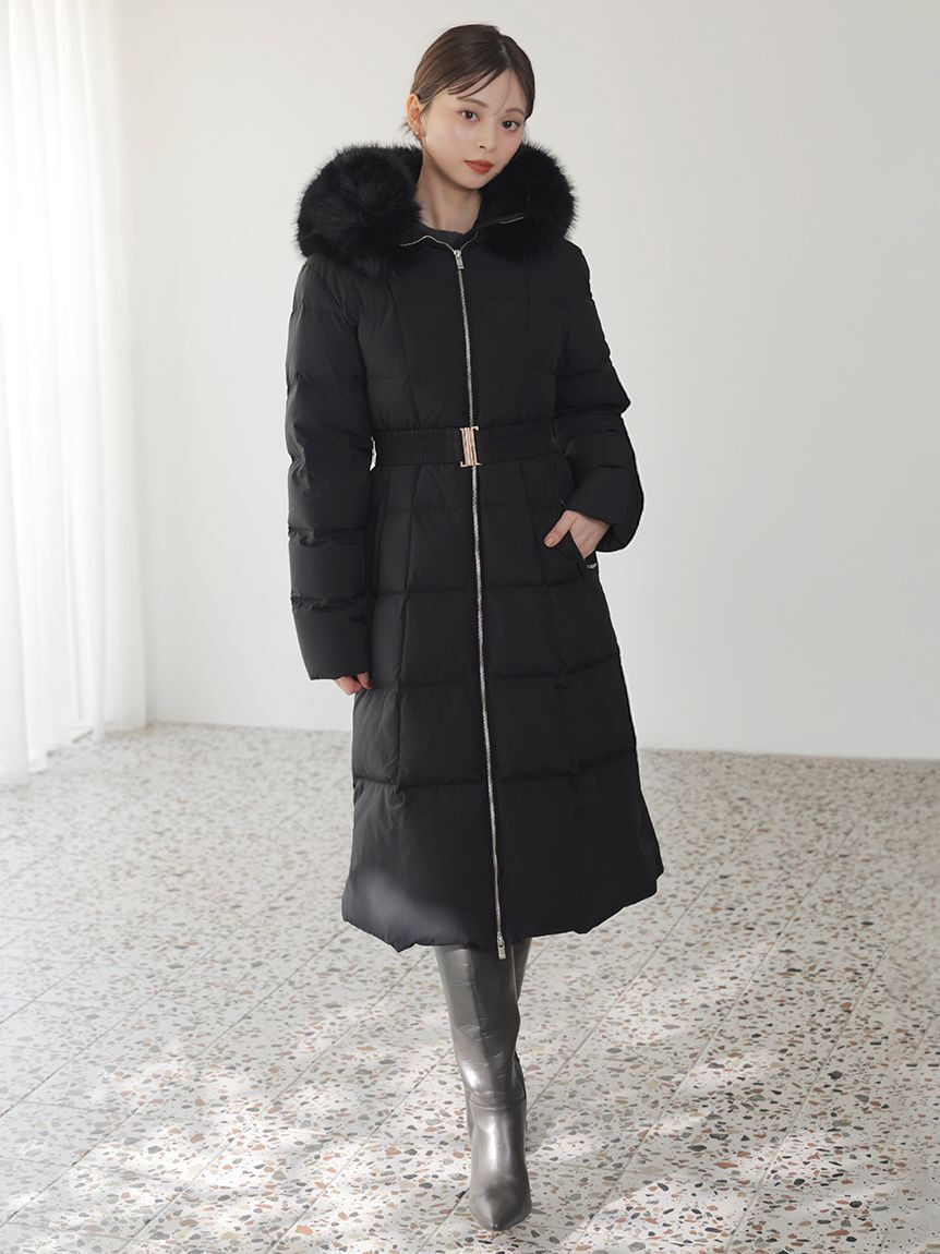 SNIDEL「【00サイズあり】スタイルアップフレンチダウンロングコート」|ダウン|