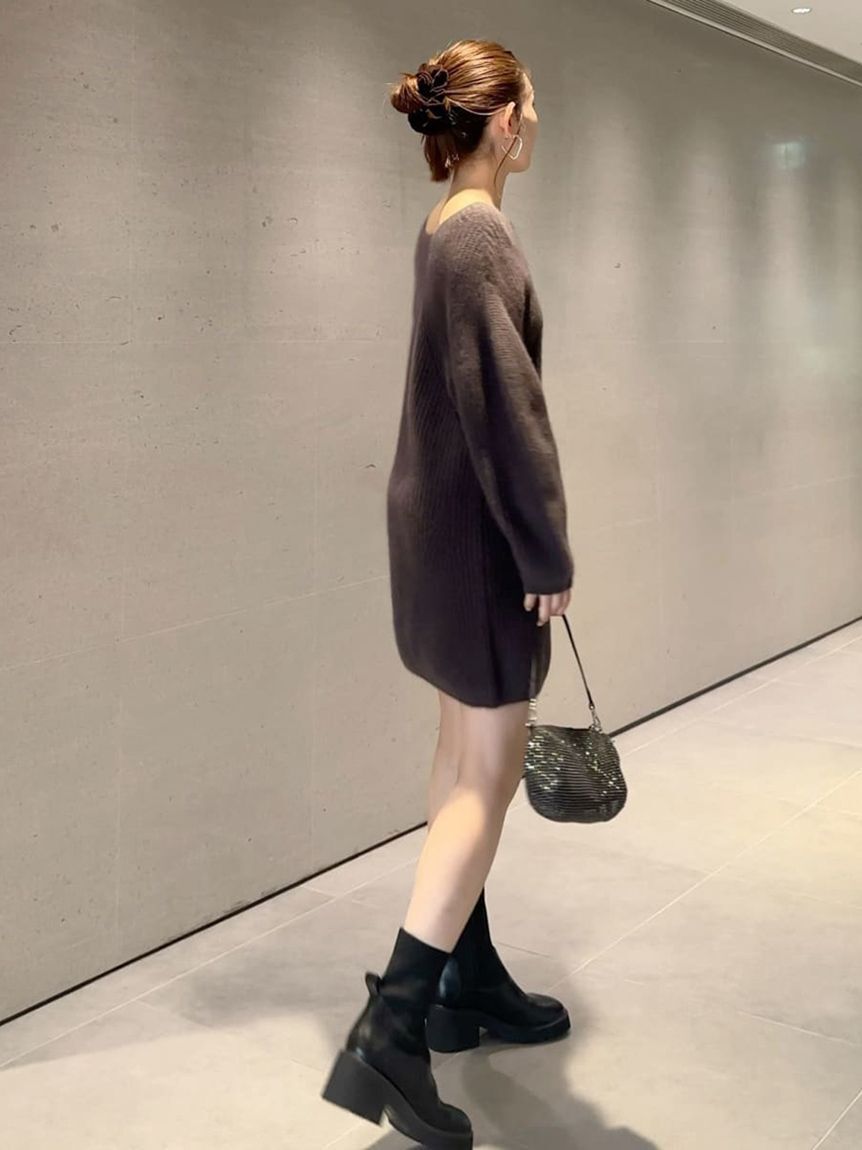 SNIDEL「ラクーンミニニットワンピース」|ワンピース|