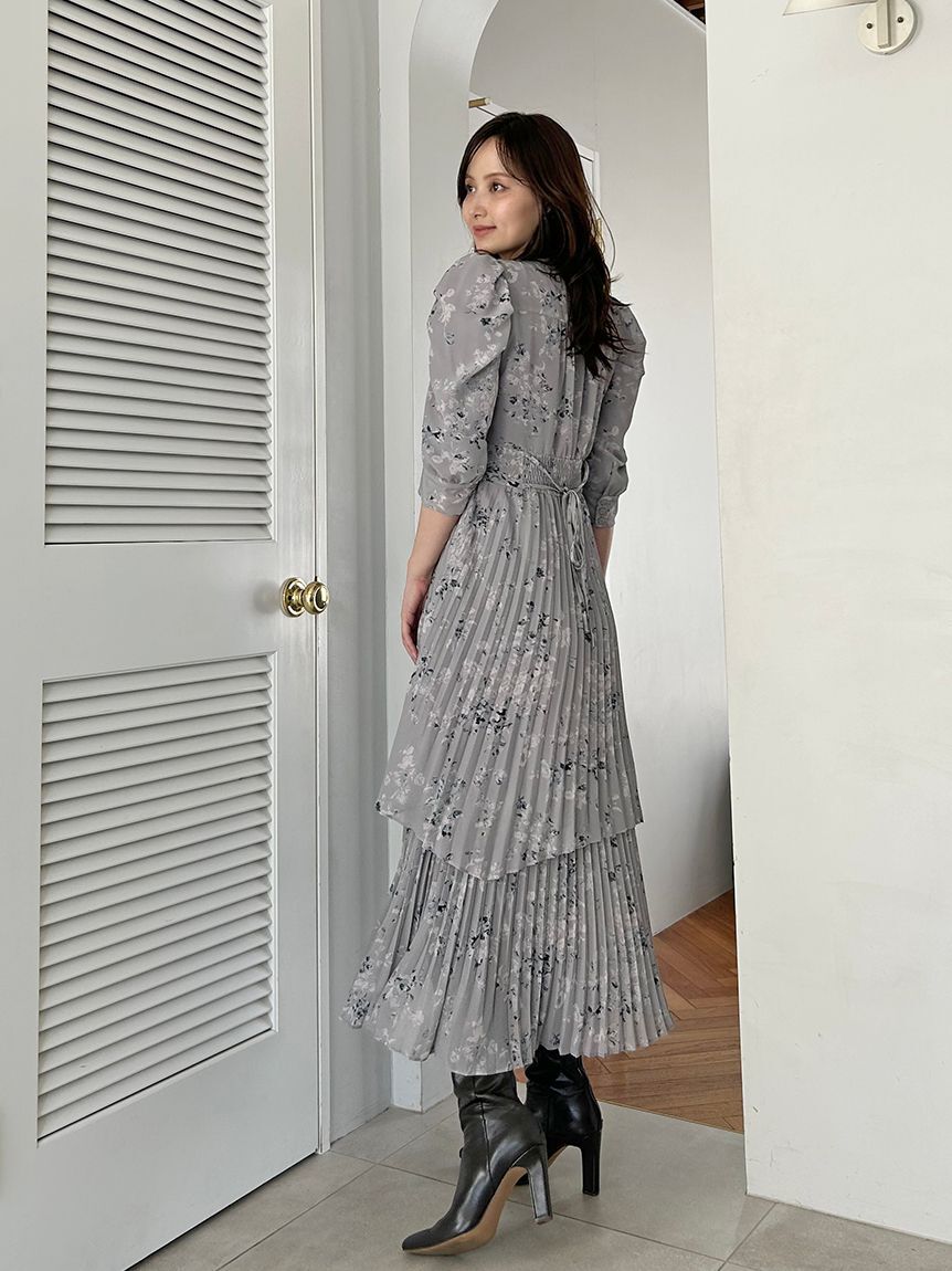 SNIDEL「Sustainableプリーツプリントワンピース」|ワンピース|