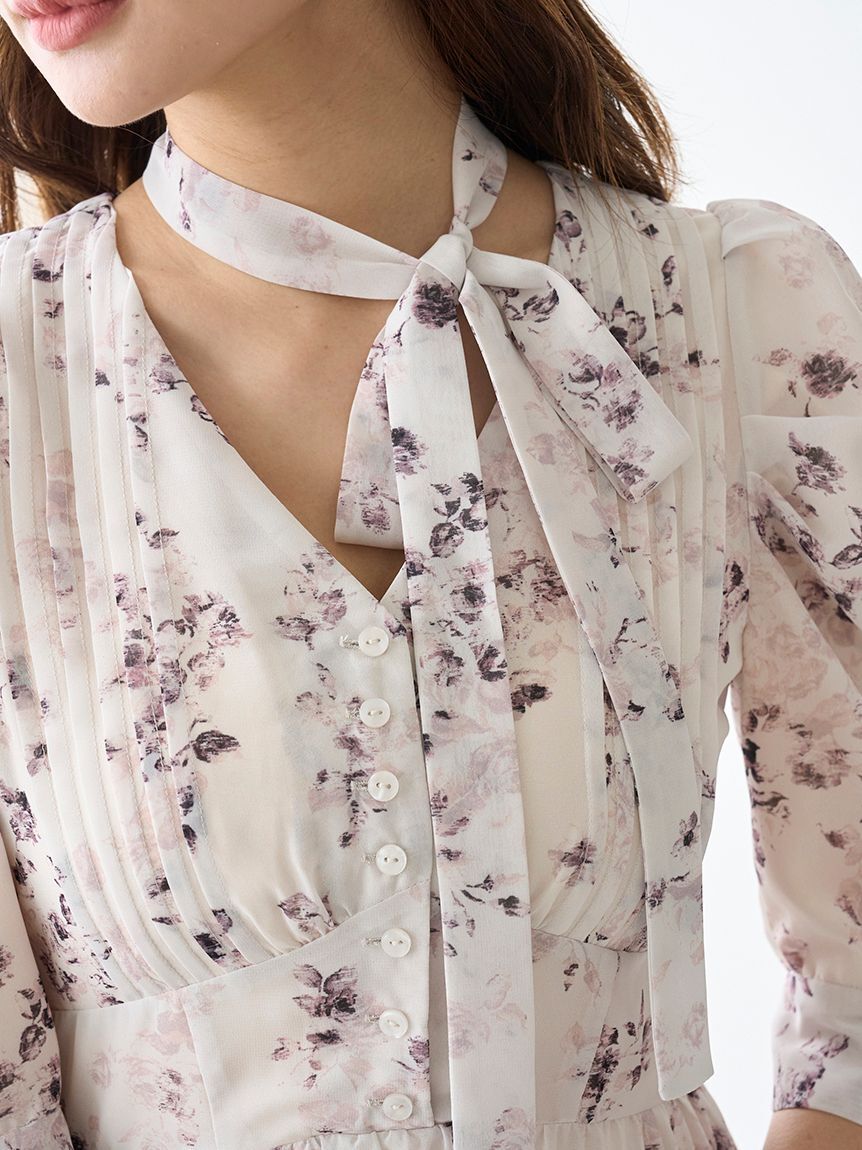 SNIDEL「Sustainableプリーツプリントワンピース」|ワンピース|