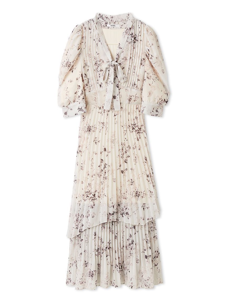 SNIDEL「Sustainableプリーツプリントワンピース」|ワンピース|