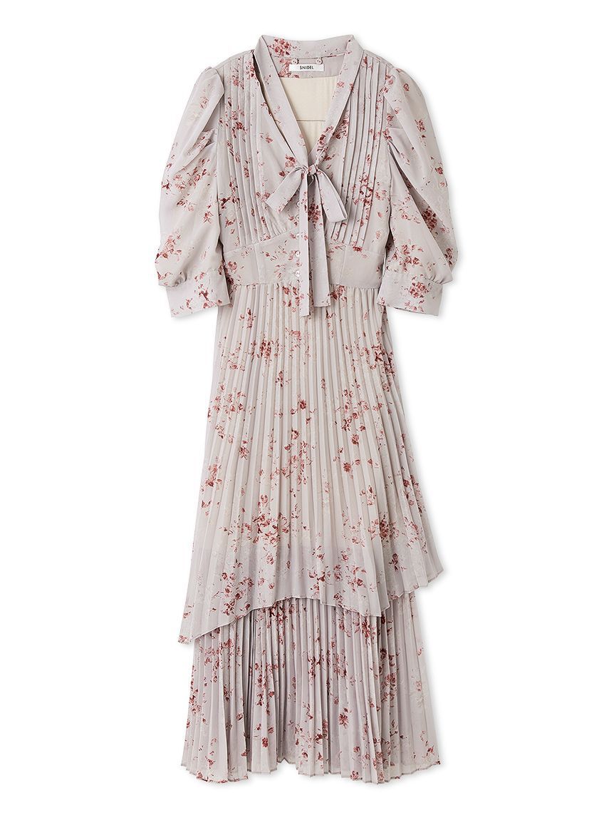 SNIDEL「Sustainableプリーツプリントワンピース」|ワンピース|