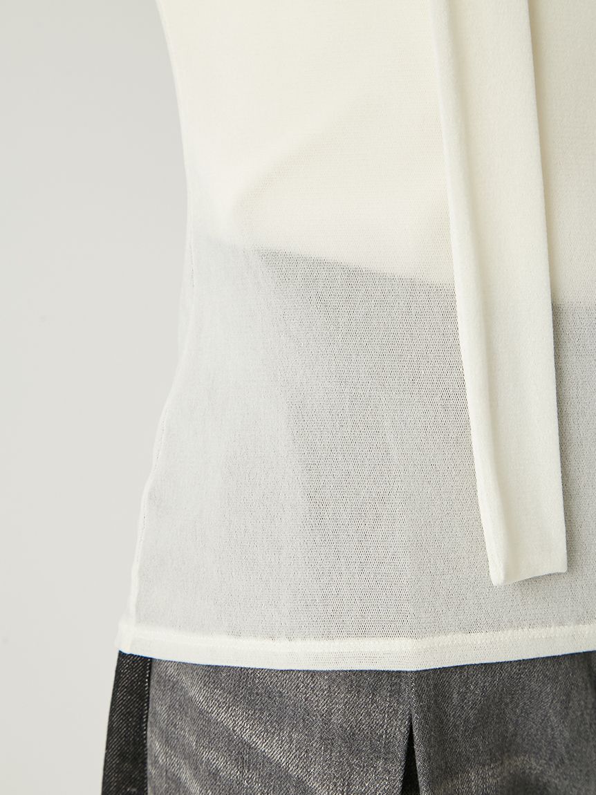 FRAY I.D「オフショルフロッキーチュールトップス」|Tシャツ・カットソー|