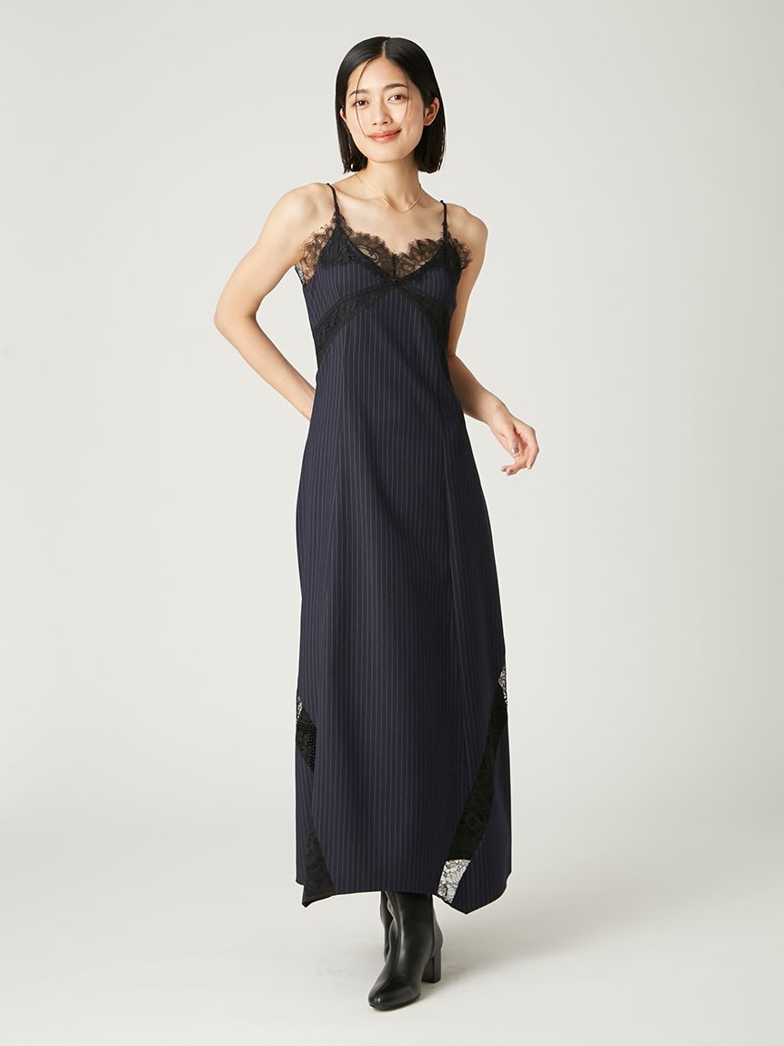 レーストリムスリップワンピース（FRAY I.D）｜ルミネのファッション