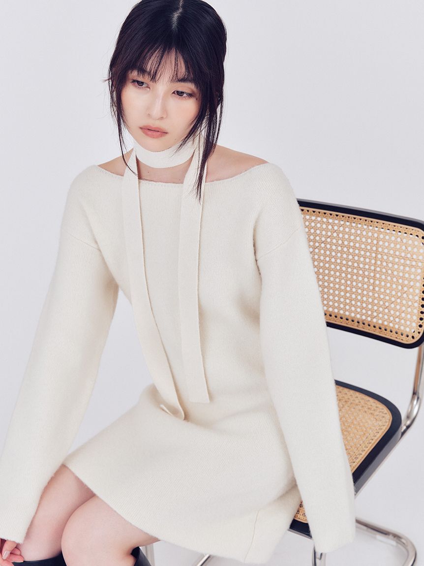 FRAY I.D「フォックスウールミニニットワンピース」|ワンピース|