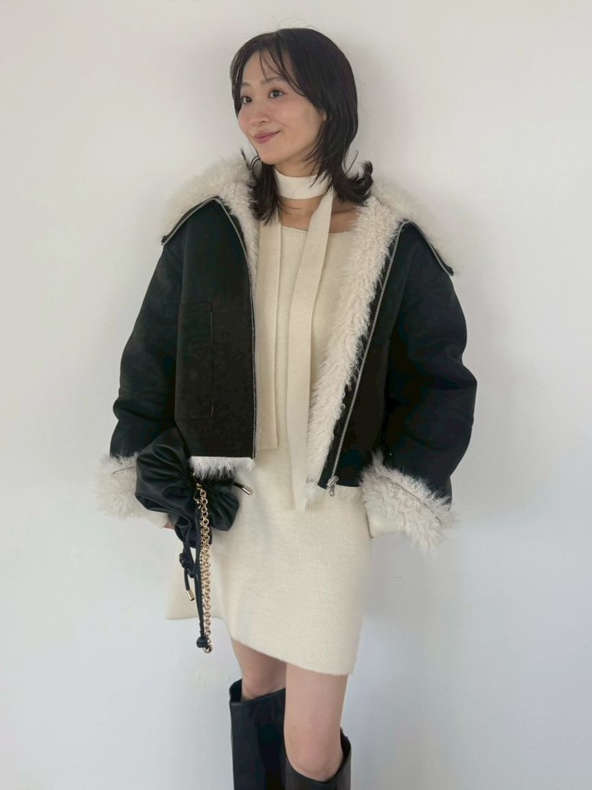 FRAY I.D「フォックスウールミニニットワンピース」|ワンピース|