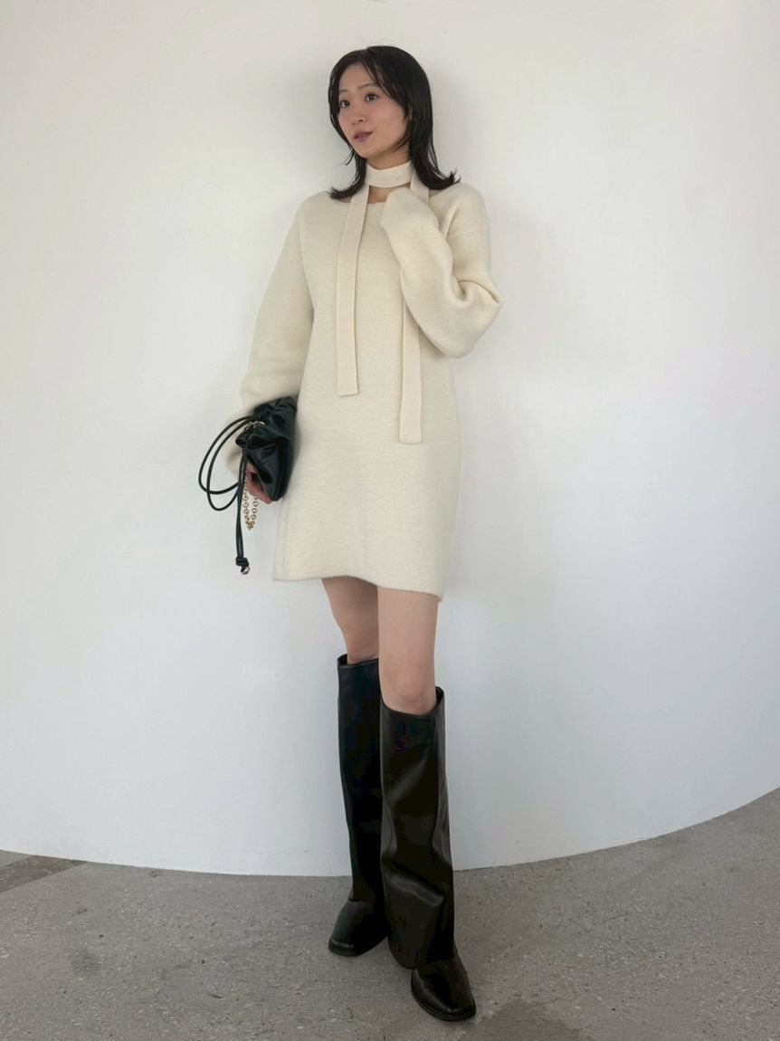 FRAY I.D「フォックスウールミニニットワンピース」|ワンピース|