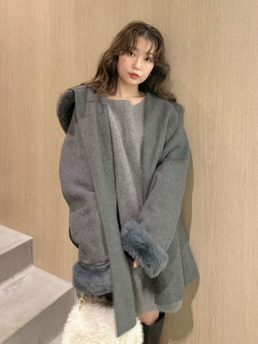 FRAY I.D「フォックスウールミニニットワンピース」|ワンピース|