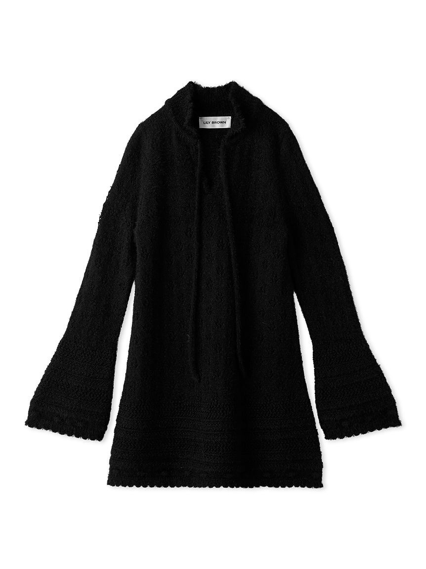 LILY BROWN「フェザークロシェットニットミニワンピース」|ワンピース|
