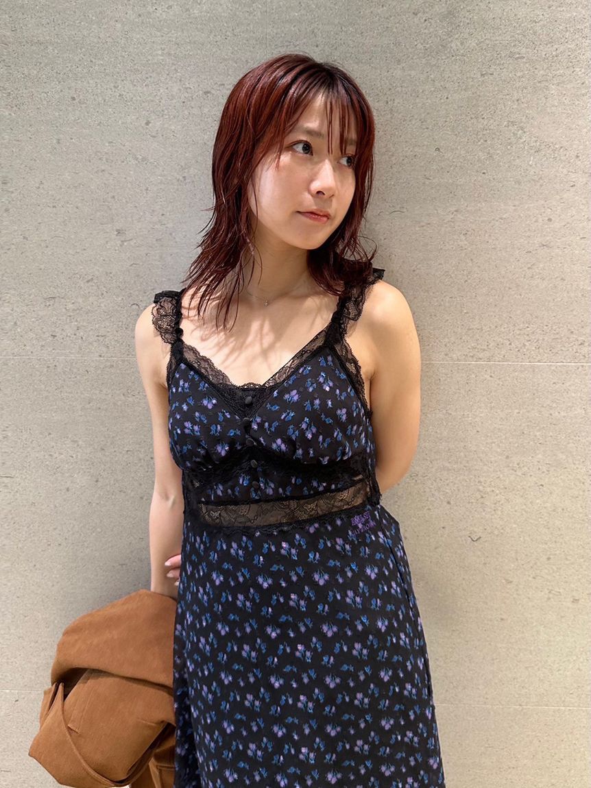 LILY BROWN Lingerie「【LILY BROWN Lingerie&times;ANNA SUI】カップ付きキャミワンピース」|ワンピース|