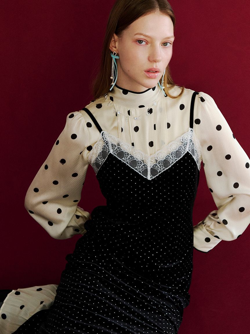 LILY BROWN「2wayボウタイプリーツワンピース」|ワンピース|