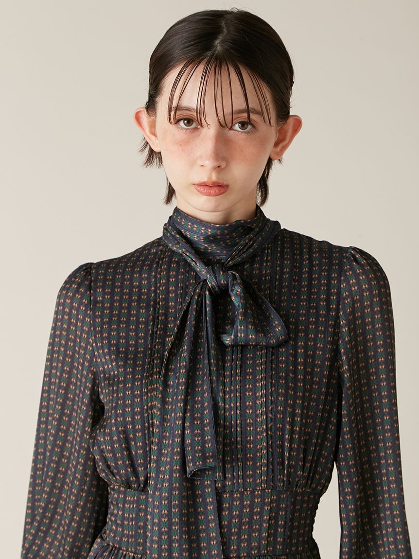 LILY BROWN「2wayボウタイプリーツワンピース」|ワンピース|