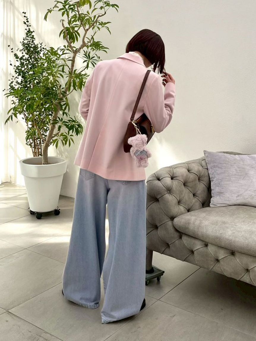 LILY BROWN「【WEB限定00サイズ】ダブルニーカーブワイドデニムパンツ」|デニム|