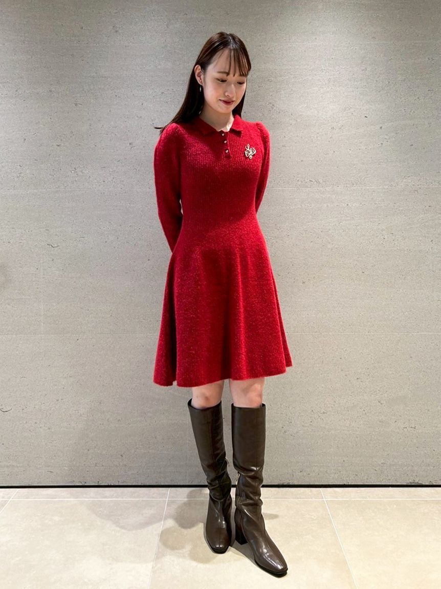 襟付きミニニットワンピース（CELFORD）｜ルミネのファッション通販
