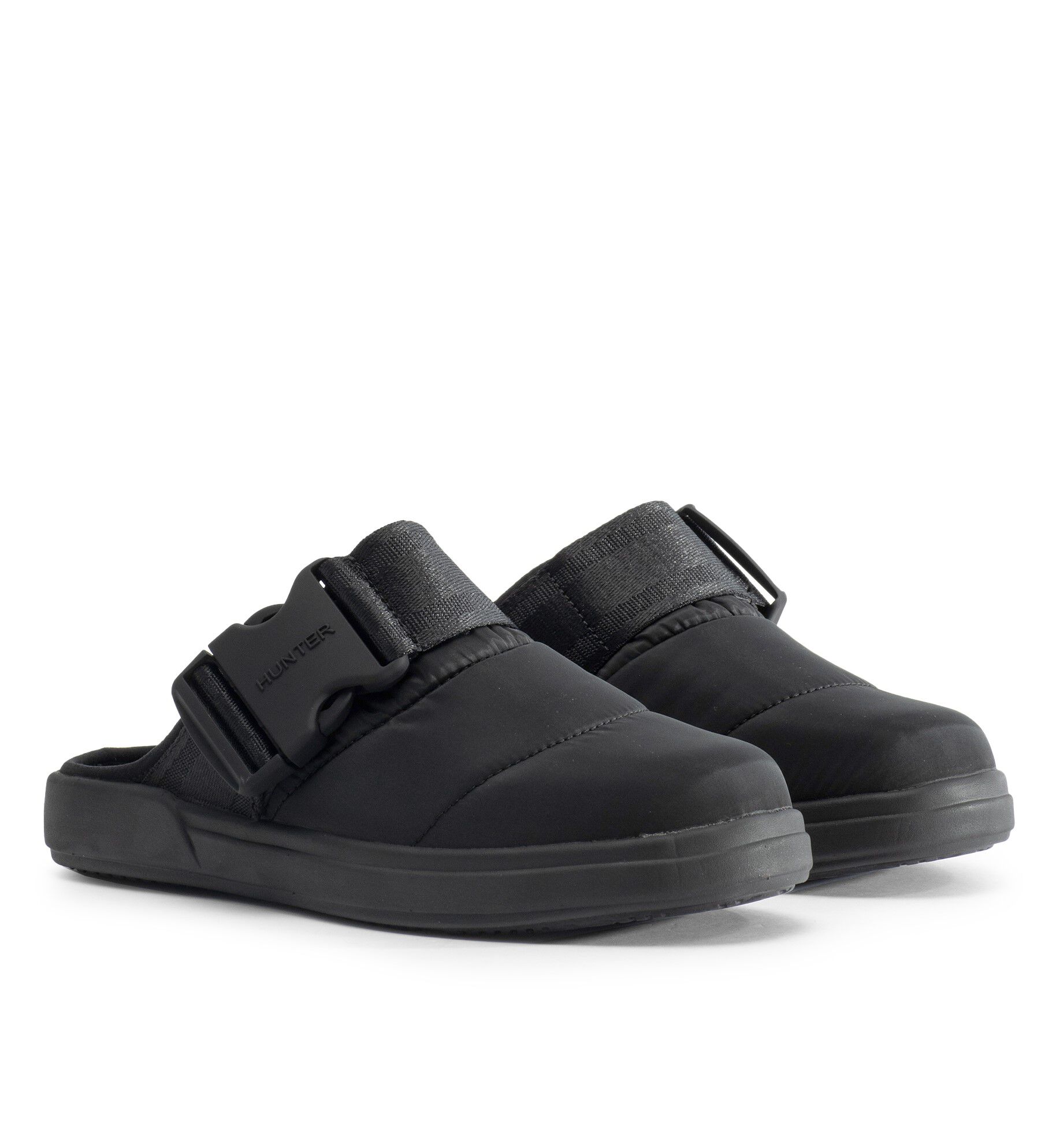 HUNTER「レディース イン/アウト トップクリップ ミュール スリッパ」|サンダル|BLK