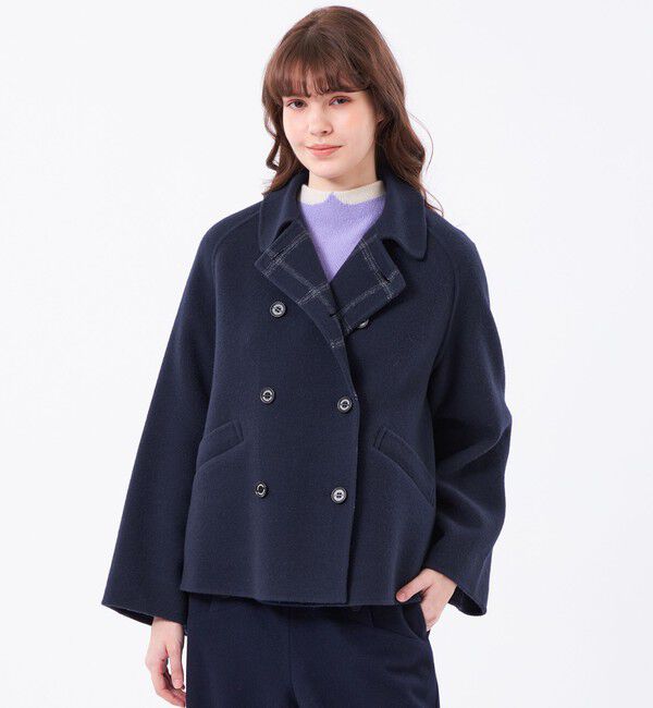 MACKINTOSH PHILOSOPHY「【WEB&一部店舗限定】ウールリバーショートPコート」|その他|ネイビー