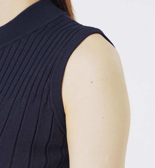  「【ストレッチ】バイカラープリーツライクニットワンピース」|ワンピース|