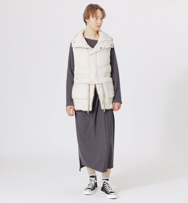  「カットソーニュアンスワンピース」|ワンピース|