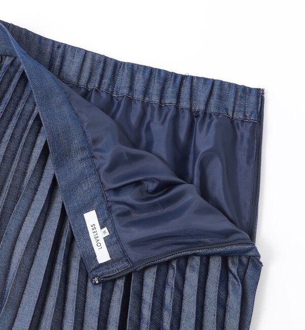  「デニムアシンメトリープリーツスカート」|スカート|