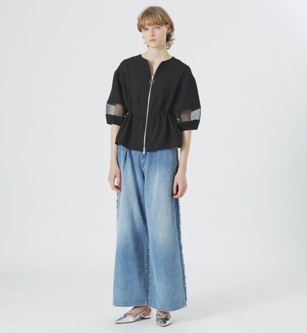  「バブルジャカードペプラムブルゾン」|ブルゾン・スタジャン|