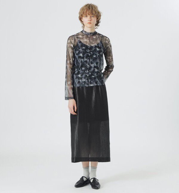  「マーブルプリントシアートップス」|Tシャツ・カットソー|