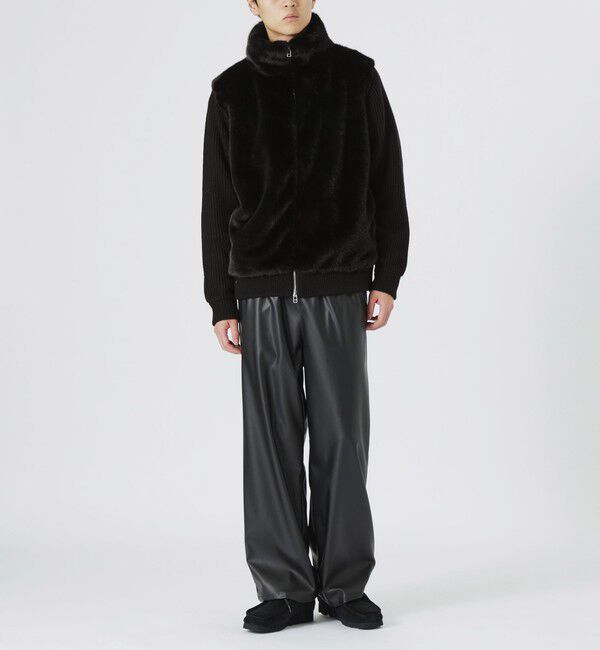  「【UNISEX】ファーコンビドライバーズニット」|ニット・セーター|