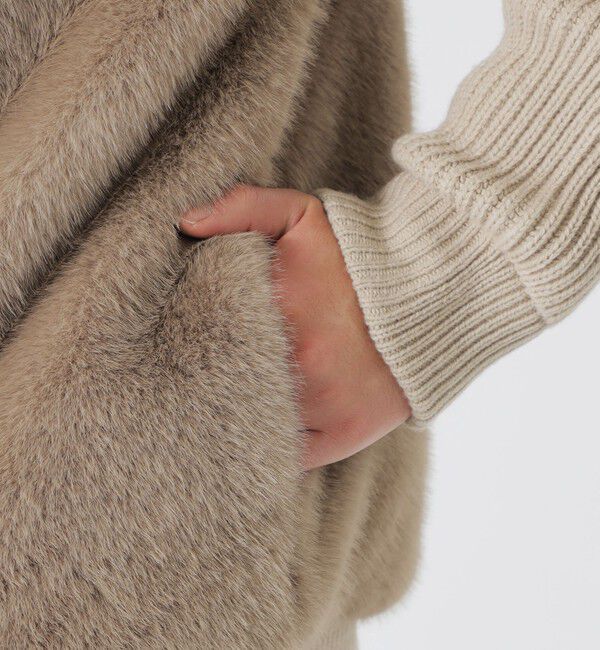  「【UNISEX】ファーコンビドライバーズニット」|ニット・セーター|