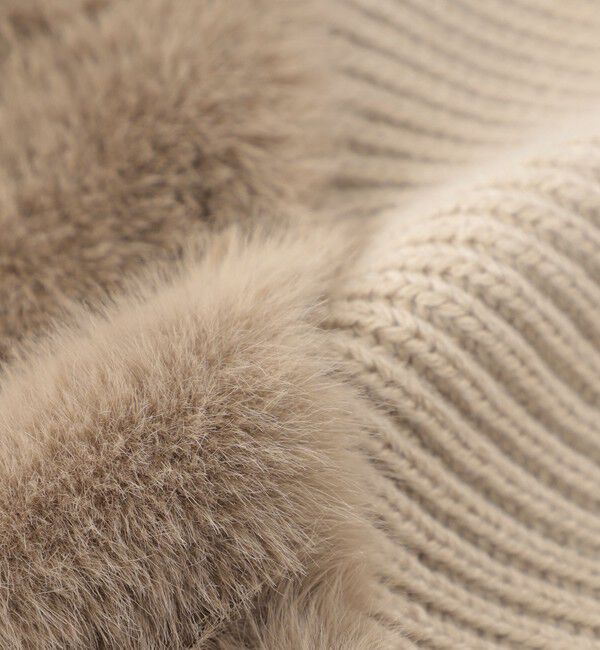  「【UNISEX】ファーコンビドライバーズニット」|ニット・セーター|