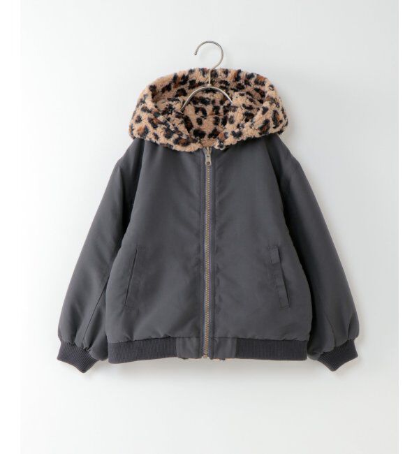 ikka kids「【キッズ】リバーシブルフードボアブルゾン（120~160cm）」|その他|チャコール
