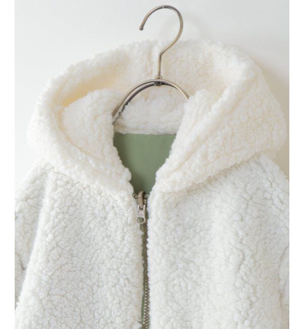 ikka kids「【キッズ】リバーシブルフードボアブルゾン（120~160cm）」|その他|