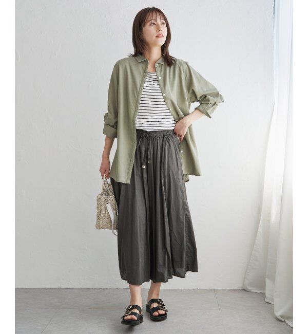 ikka「【雑誌 InRed 6月号掲載】【接触冷感／UVカット】コットンUSA裾ラウンドノースリプルオーバー」|タンクトップ|