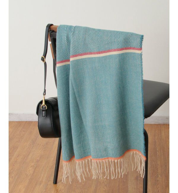 ikka「ヘリンボンライン入りマフラー」|マフラー|