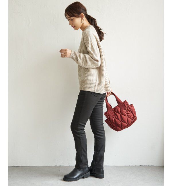 ikka「ストライプ柄ニットプルオーバー」|プルオーバー|