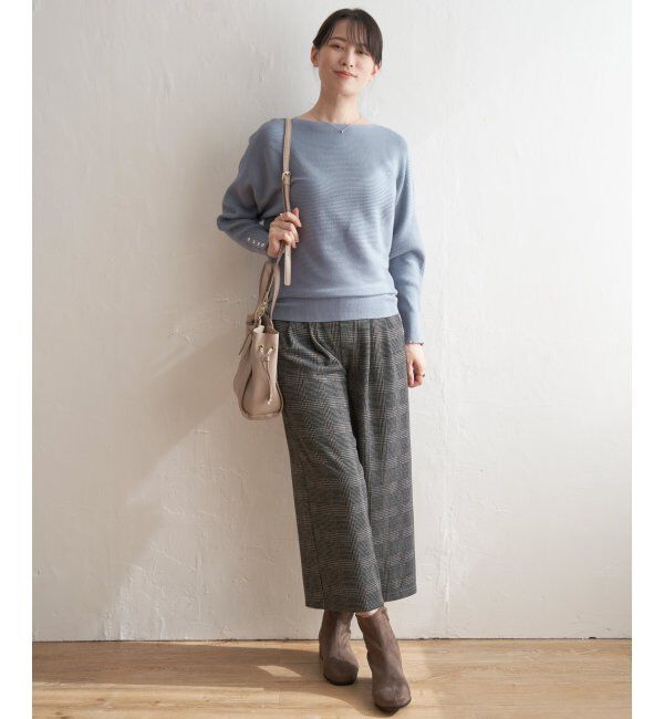 IKKA LOUNGE「横リブドルマンラメニットプルオーバー」|プルオーバー|