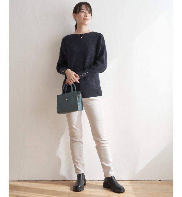 IKKA LOUNGE「横リブドルマンラメニットプルオーバー」|プルオーバー|