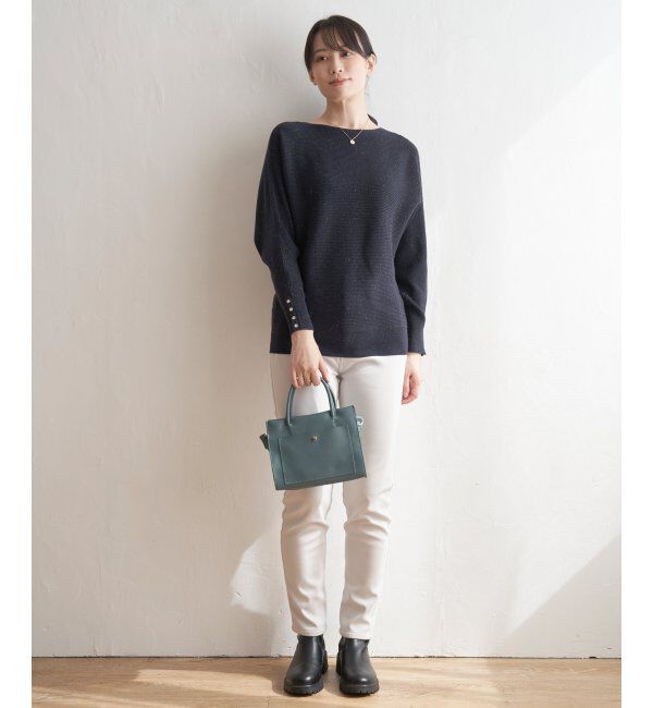 IKKA LOUNGE「横リブドルマンラメニットプルオーバー」|プルオーバー|