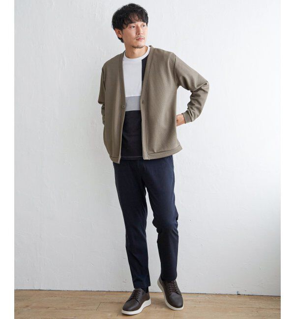 ikka「パイナップルワンボタンカーデ」|カーディガン|