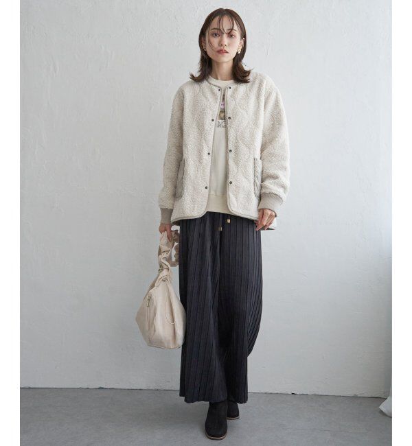 ikka「スエードライクプリーツワイドパンツ」|その他|