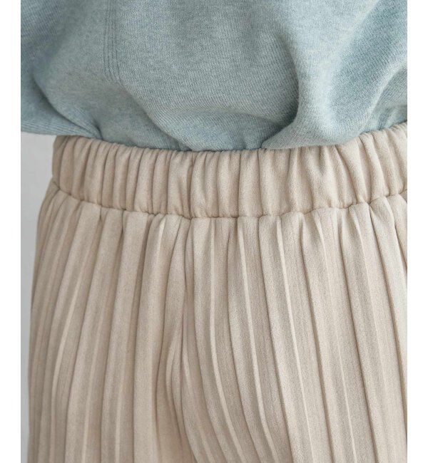 ikka「スエードライクプリーツワイドパンツ」|その他|