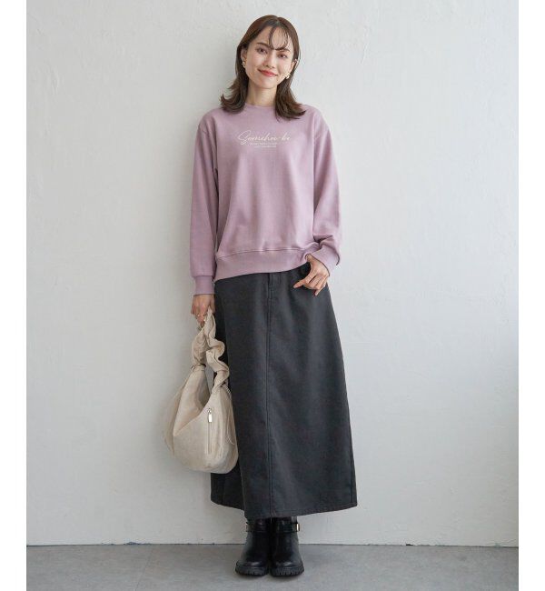 ikka「裏毛ロゴフォトスウェット」|パーカー|