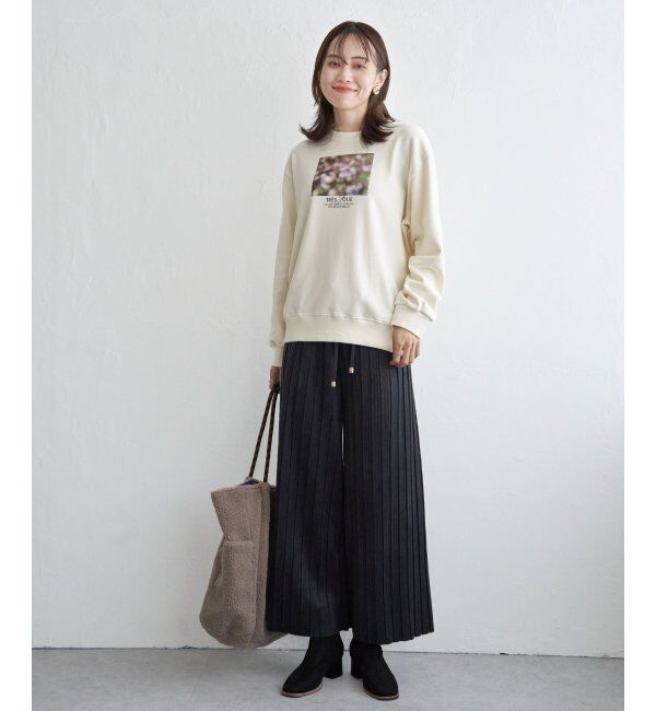 ikka「裏毛ロゴフォトスウェット」|パーカー|