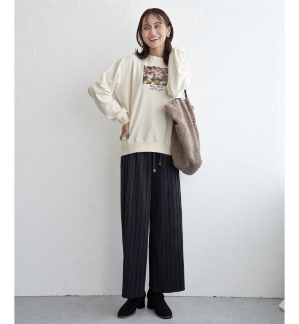 ikka「裏毛ロゴフォトスウェット」|パーカー|